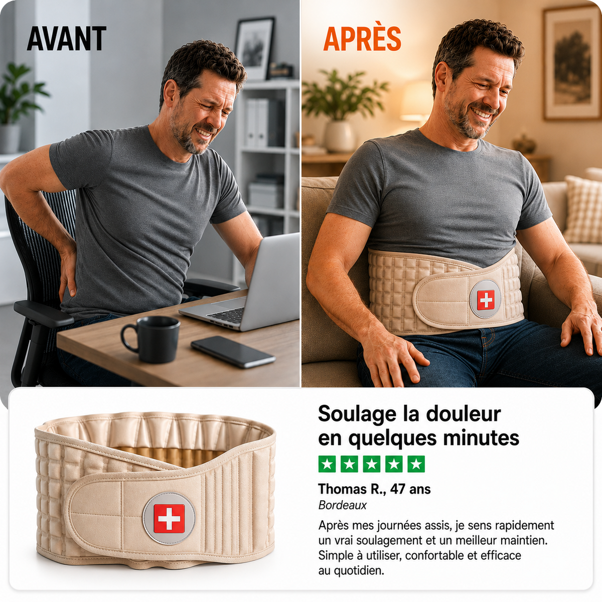 CEINTURE LOMBAIRE DÉCOMPRESSION ULTRA