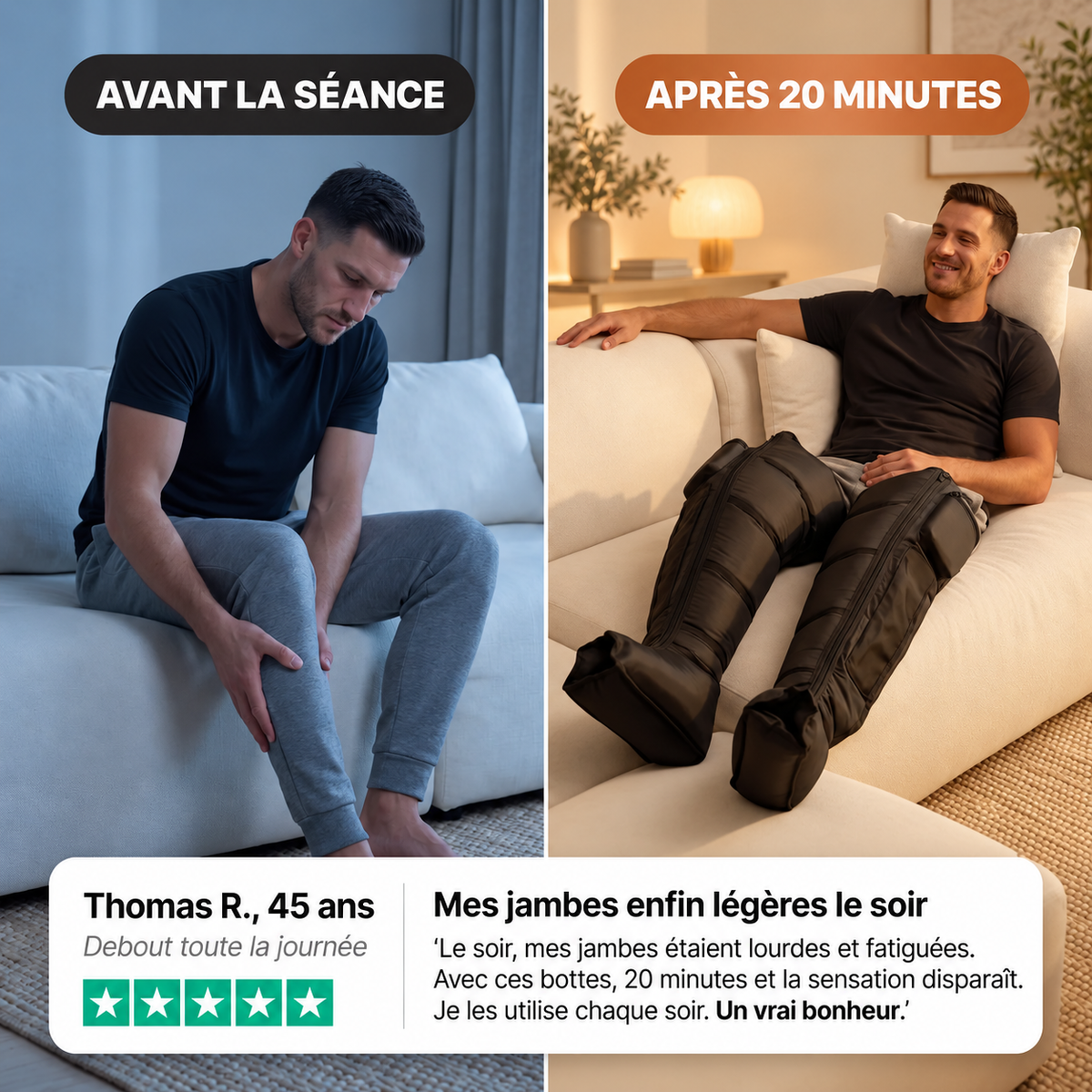 BOTTES DE PRESSOTHÉRAPIE PRO - Récupération Musculaire & Jambes Légères