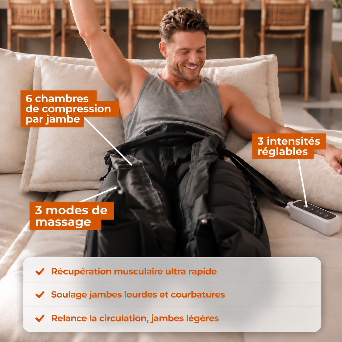 BOTTES DE PRESSOTHÉRAPIE PRO - Récupération Musculaire & Jambes Légères