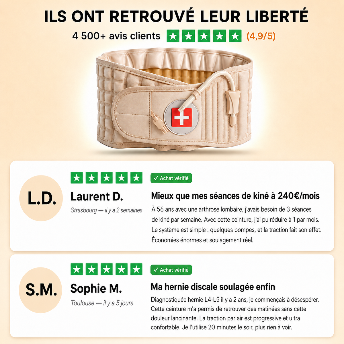 CEINTURE LOMBAIRE DÉCOMPRESSION ULTRA