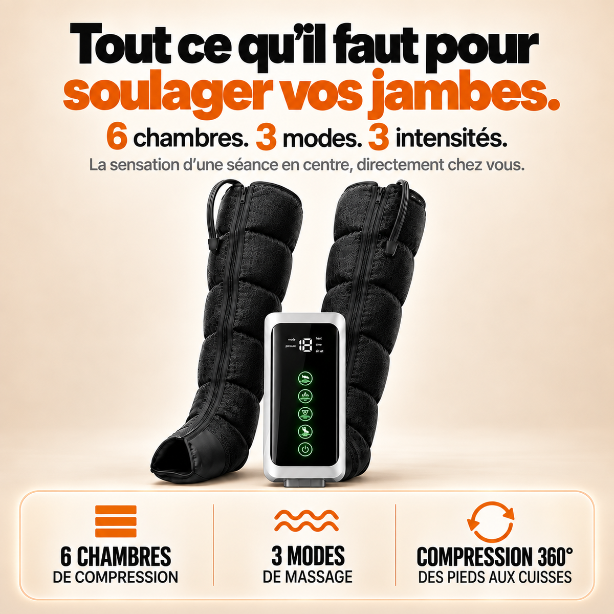 BOTTES DE PRESSOTHÉRAPIE PRO - Récupération Musculaire & Jambes Légères